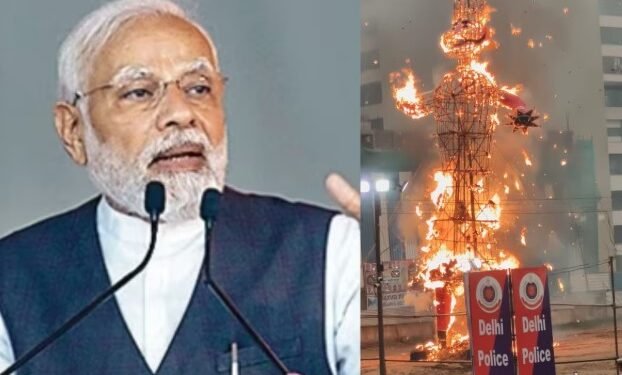 दिल्ली में दशहरे पर भारी बारिश, रावण दहन कार्यक्रम में शामिल नहीं हो पाए PM मोदी