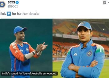 ऑस्ट्रेलिया दौरे के लिए टीम इंडिया का ऐलान, गिल बने वनडे कप्तान और सूर्यकुमार यादव बने टी-20 कप्तान, 7 महीने बाद विराट कोहली और रोहित शर्मा की टीम इंडिया में वापसी