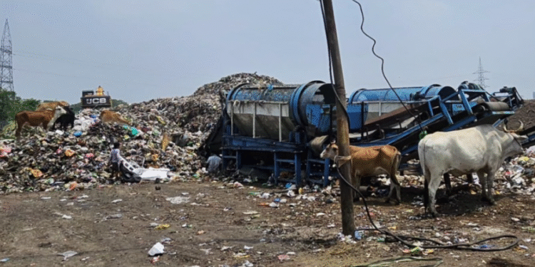 बिशनपुरा डंपिंग ग्राउंड में कूड़े के पहाड़ कब होंगे खत्म