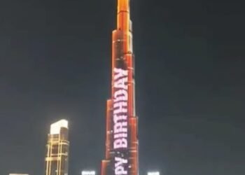 दुबई का बुर्ज खलीफा PM नरेंद्र मोदी के 75वें जन्मदिन पर रोशन