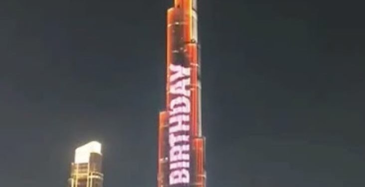 दुबई का बुर्ज खलीफा PM नरेंद्र मोदी के 75वें जन्मदिन पर रोशन