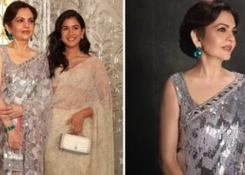 मनीष मल्होत्रा के घर पर हुई पार्टी में नीता अंबानी का रॉयल लुक: 15 करोड़ के पर्स ने खींचा सबका ध्यान, सिल्वर सीक्विन साड़ी में आईं नजर