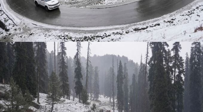 JAMMU KASHMIR में हुई बर्फबारी,पहाड़ी इलाके बर्फ की चादर से ढके,तापमान में भी आई गिरावट, अधिकारियो ने कुछ मार्गों पर अस्थाई रुप से लगाई रोक