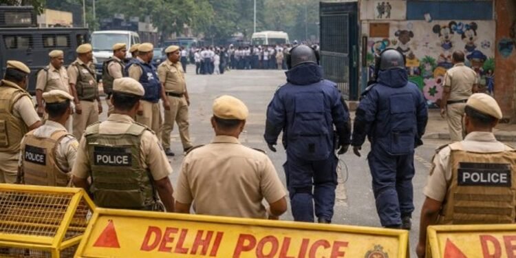 दिल्ली के स्कूलों में बम धमकी: सुरक्षा कड़ी, तलाशी जारी