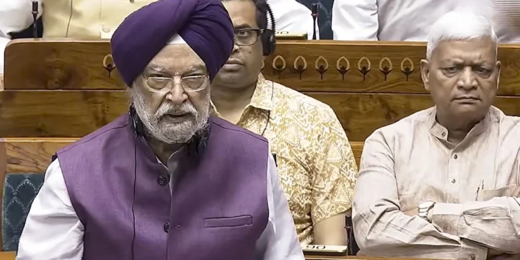 लोकसभा में हरदीप पुरी ने कहा: भारत में पेट्रोल, डीजल और एलपीजी की कोई कमी नहीं